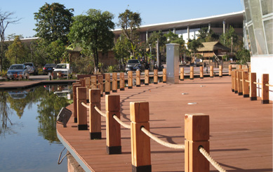 WPC Railing for Artificial Ponds