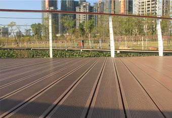 WPC deck board - PROSHIELD - Oakio Plastic Wood Building Materials Co.,Ltd.  - wood look / grooved / clip-on